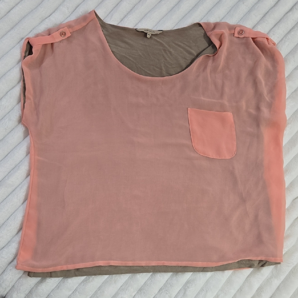 Women's Peach Chiffon Top
